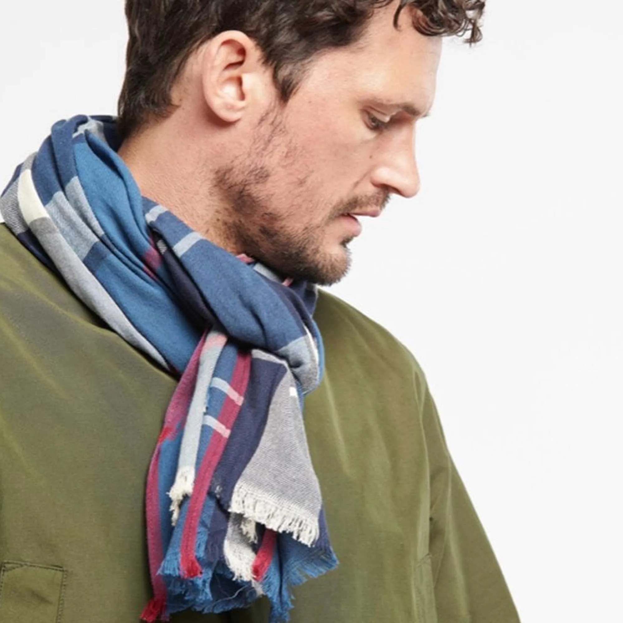 BARBOUR Walshaw Scarf - Summer Navy