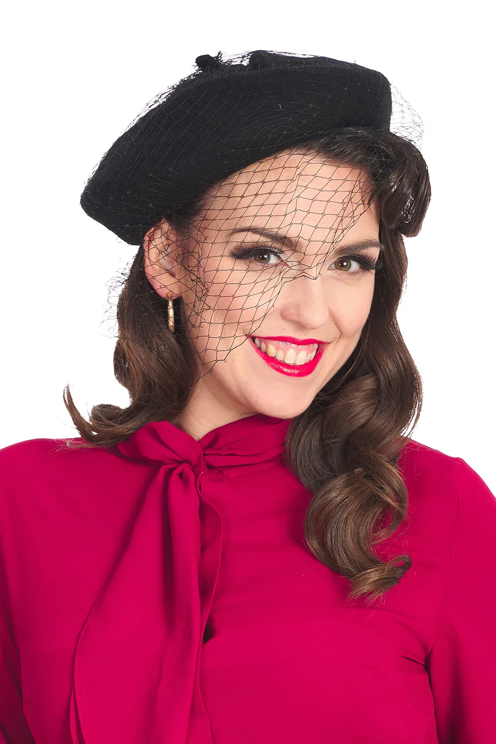 Black Maggie Net Beret