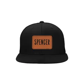 Black Youth Kids Trucker Snapback Hats High Profile 6 Panel Flat Bill Caps