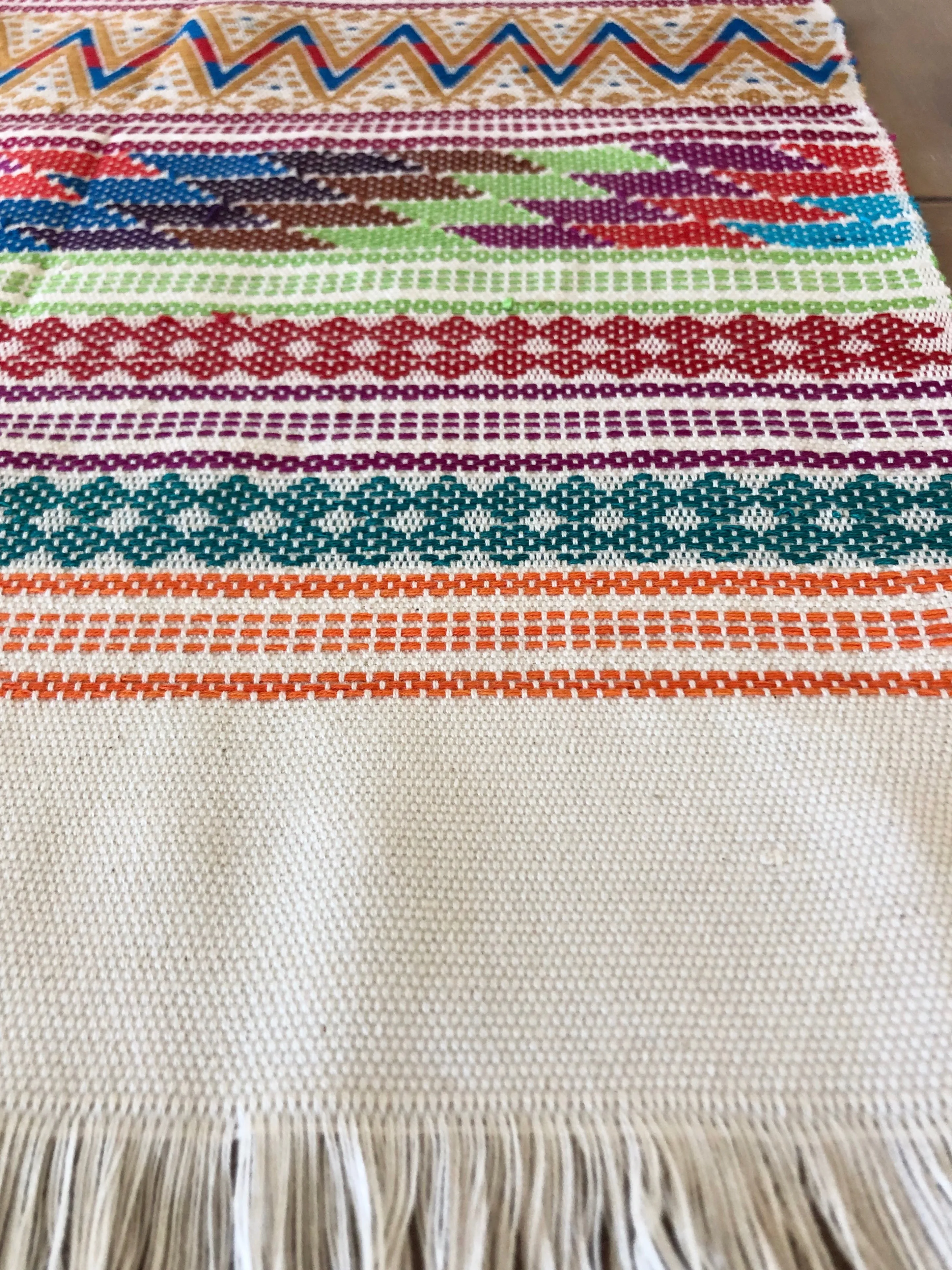 Bohemian table runner with fringes
