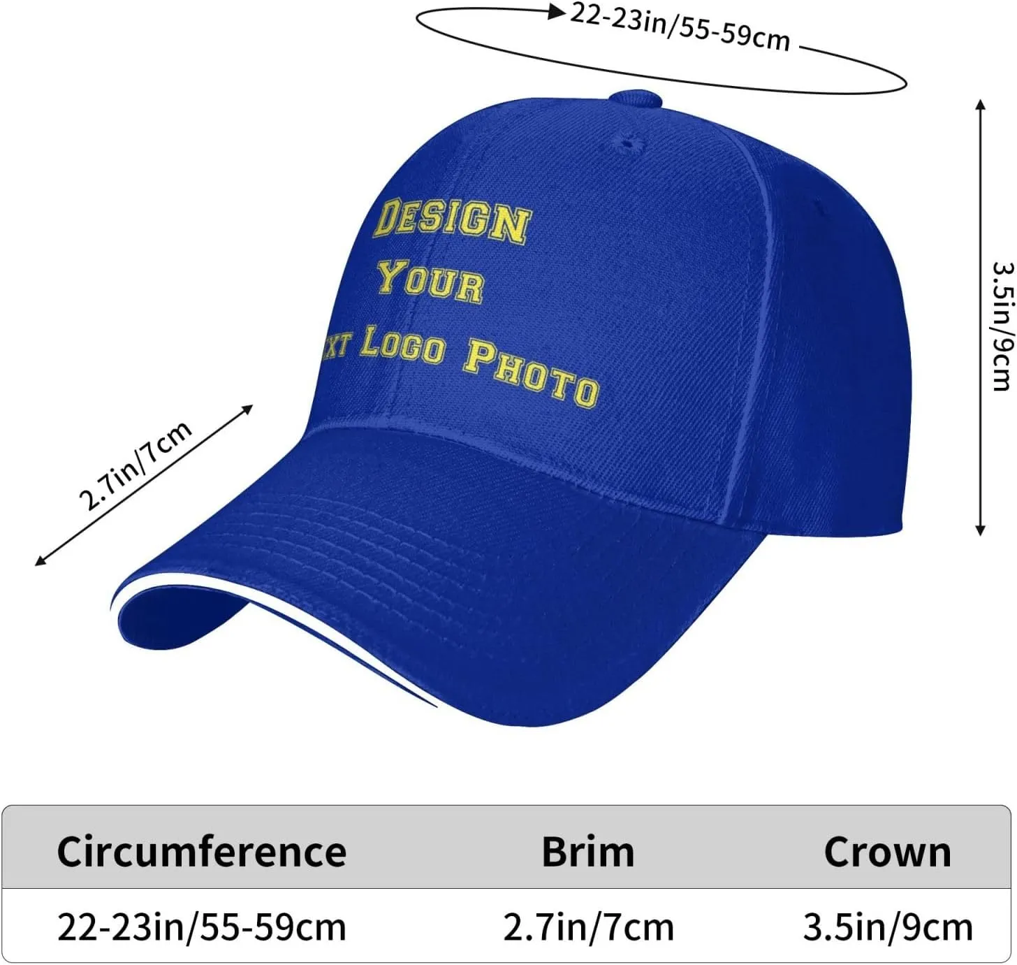 Bulk Custom Hat for Men with Your Photo Text Logo Design Custom Baseball Cap Personalized Hat Custom Trucker Hats