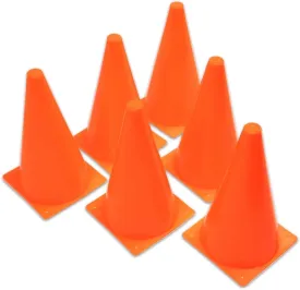 Cannon Sports Training Cones - Agility Field Marker Set for Soccer, Basketball, Football, Hockey & More (6, 9, 12, 18-inch) - Multi-Sport Field Marker Set for Drills & Games (6-Pack)