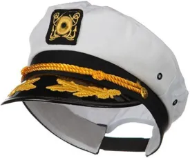 Captain's Yacht Sailors Hat Snapback Adjustable Sea Cap Navy Costume Accessory (1 Pc)