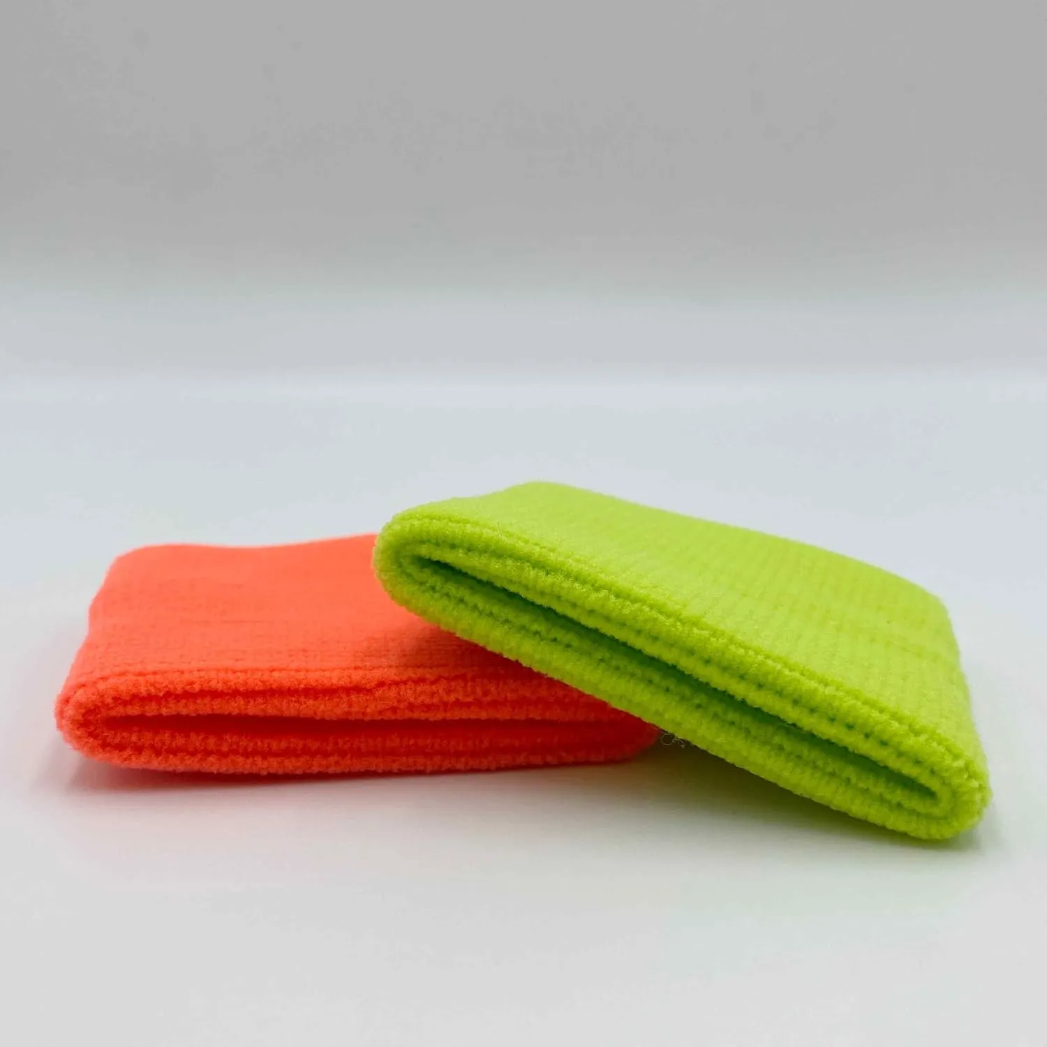 Couver Neon Unisex Dual Layer Athletic Sweat Sport Wristband (Pair)