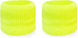 Couver Neon Unisex Dual Layer Athletic Sweat Sport Wristband (Pair)