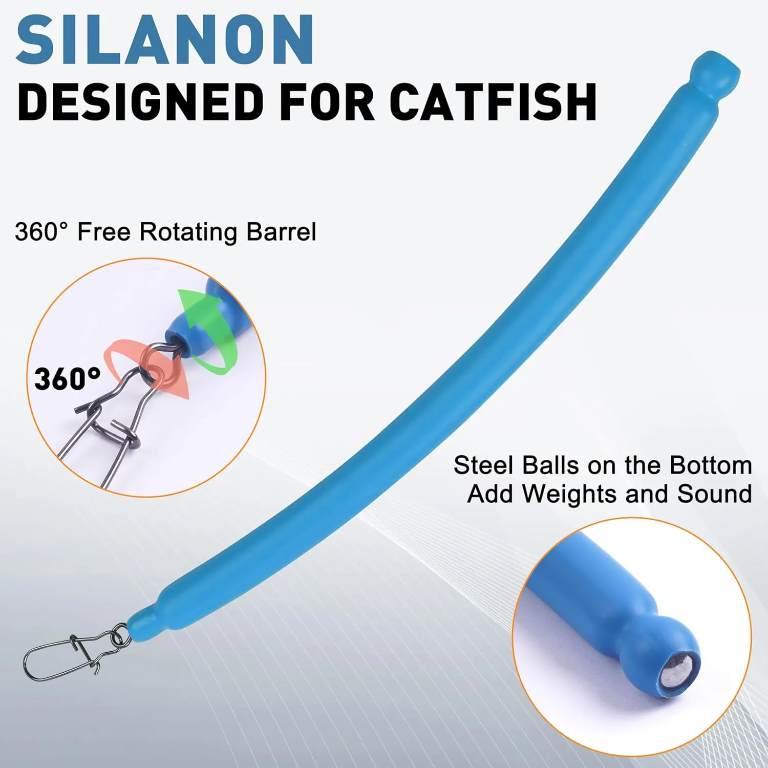 Dragging Weights for Catfishing, Slip Stick Catfish Dragging Weights No Snag Sinkers Drag Drifting Weights for Trolling Bottom Bouncing Snagless Catfishing Sinker Tackle Gear 2oz 3oz 4oz