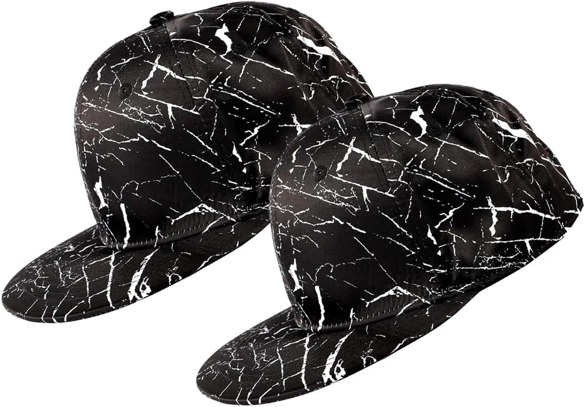 Eigso Unisex Metallic Baseball Caps for Men Women Snapback Hip Hop Flat Brim Baseball Hats for Man Woman Adjustable