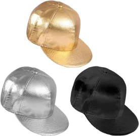 Eigso Unisex Metallic Baseball Caps for Men Women Snapback Hip Hop Flat Brim Baseball Hats for Man Woman Adjustable