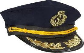 Forum Novelties Yacht Captains Hat for Adults, Navy Blue