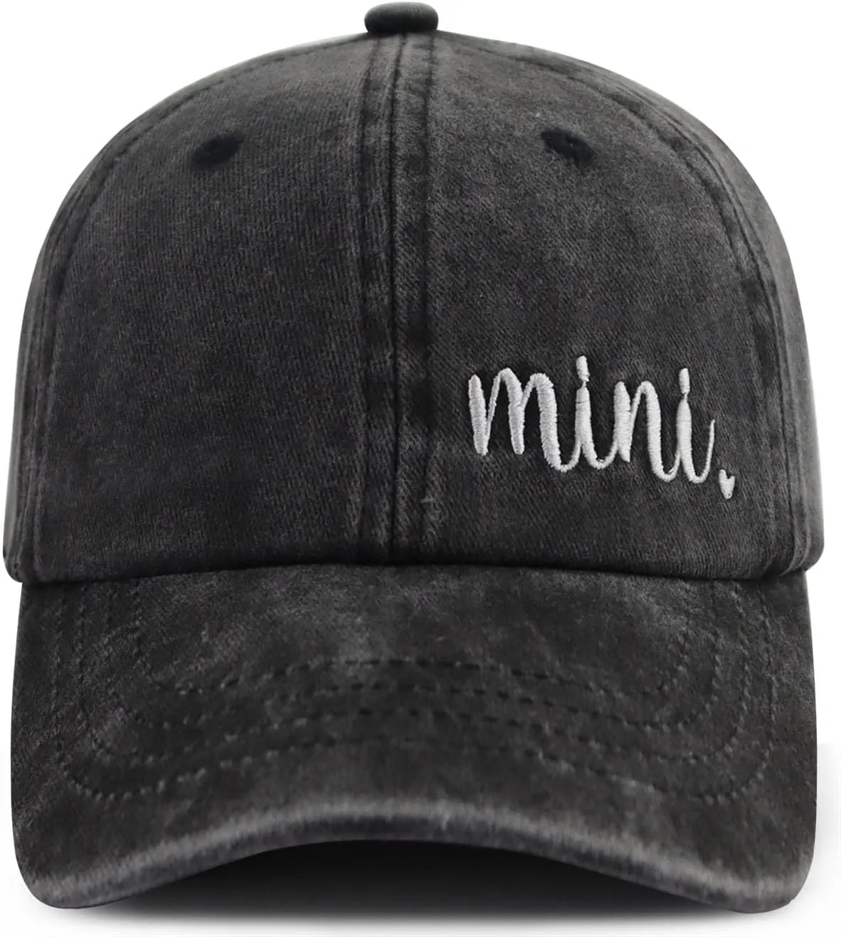 Funny Embroidered Mama and Mini Hat for Mom Kid, Adjustable Matching Parent-Child Baseball Cap Set of 2