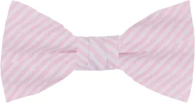 Jacob Alexander Men's Seersucker Striped Pattern Pre-tied Clip-On Bow Tie