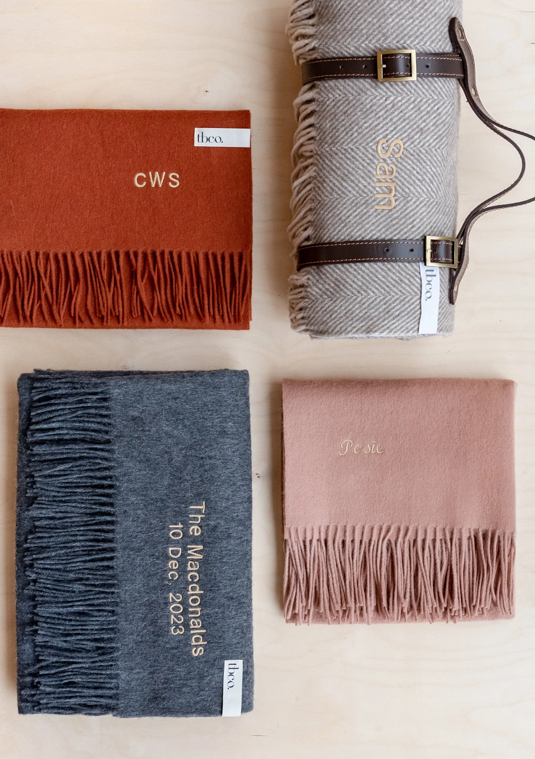 Lambswool Oversized Scarf in Block Jacquard