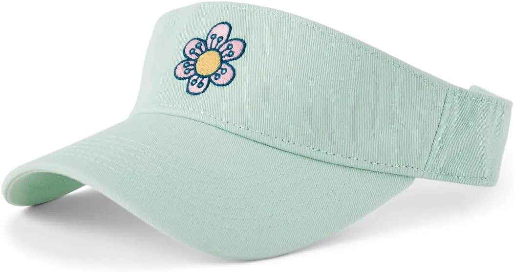 Life is Good. Updated Daisy Visor Cap, Sage Green, One Size