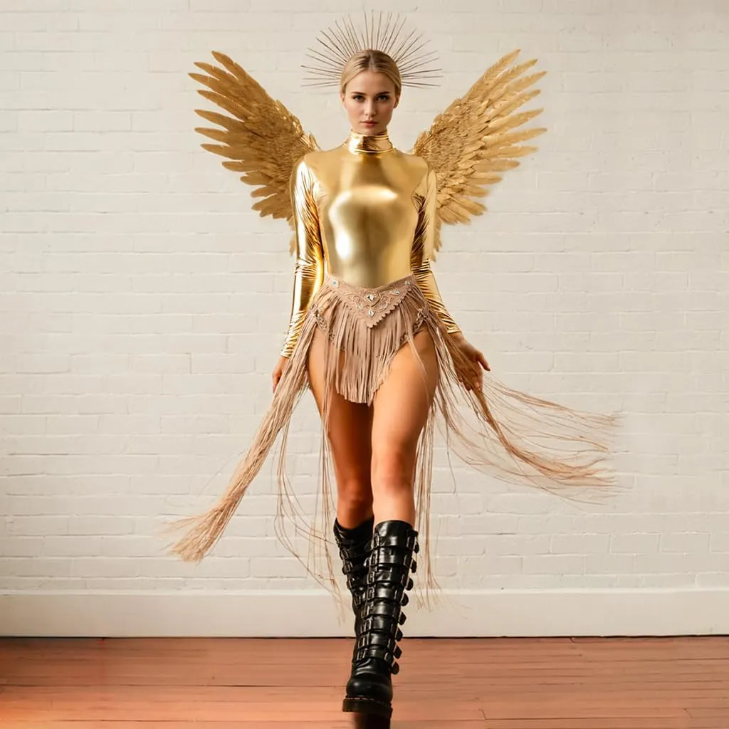 Long Sleeve Metallic Bodysuit Women Shiny Dance Leotard Turtleneck Latex Bodysuit