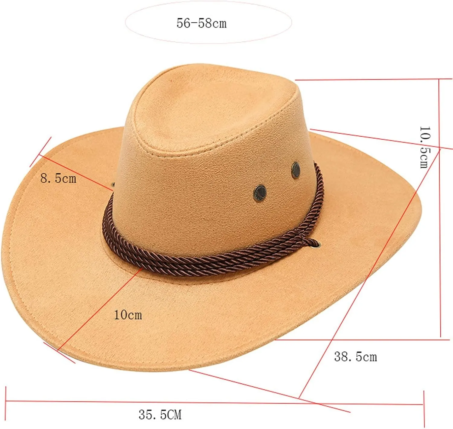 Men's Outdoor Retro Rodeo Wild Cowboy Hat Western Cowboy Hat Men and Women Unisex Cowboy Hats