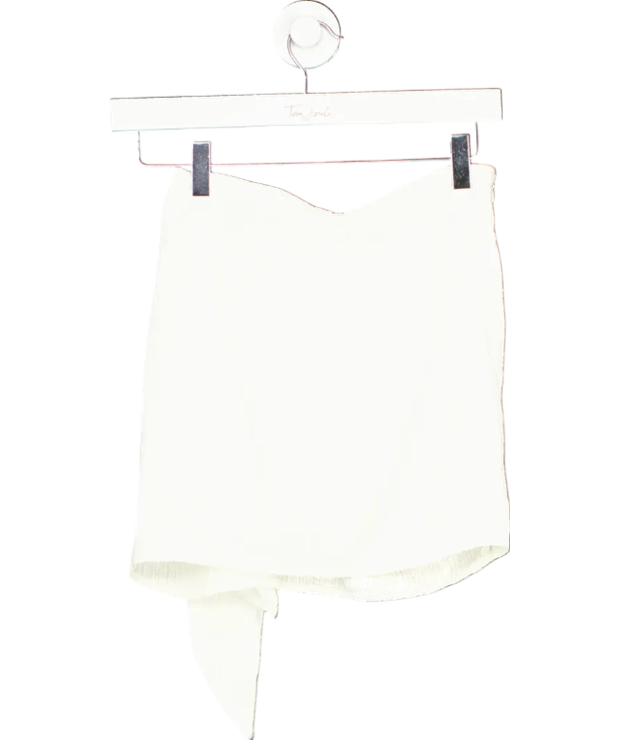 NA-KD White Draped Structured Mini Skirt UK XXS