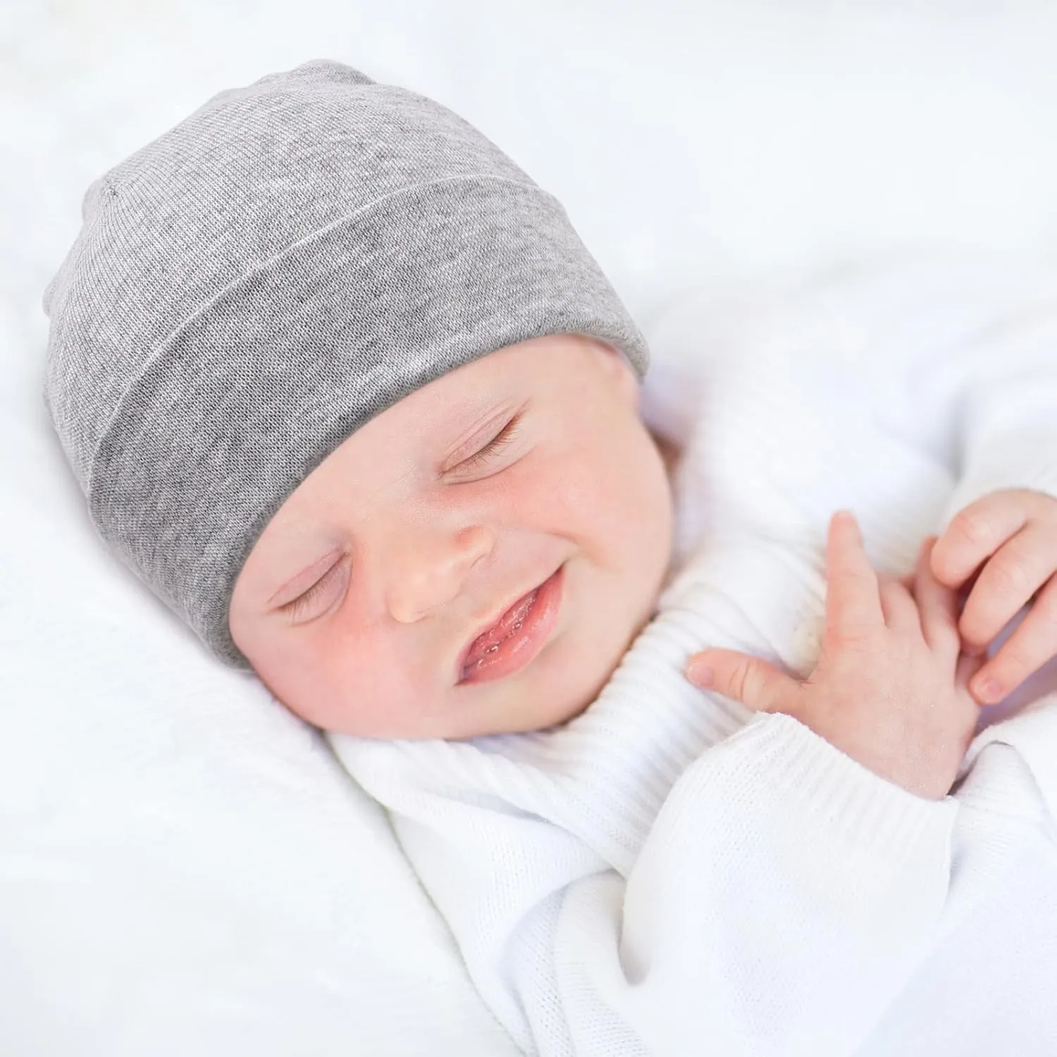Newborn Baby Hats and Mittens Set Infant Beanie Cap Toddler Gloves Newborn Hospital Hats for Baby Boy Girl Kid 0-6 Months