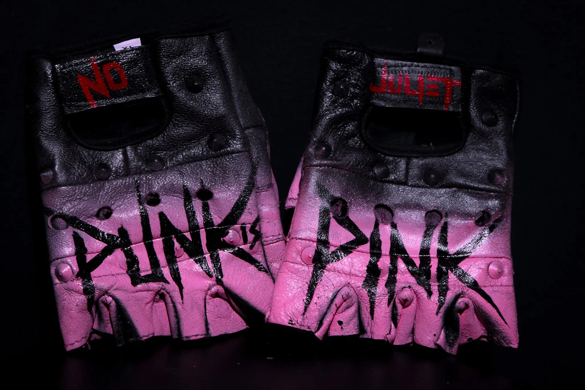 Pink is Punk Rock Gloves (Studded)