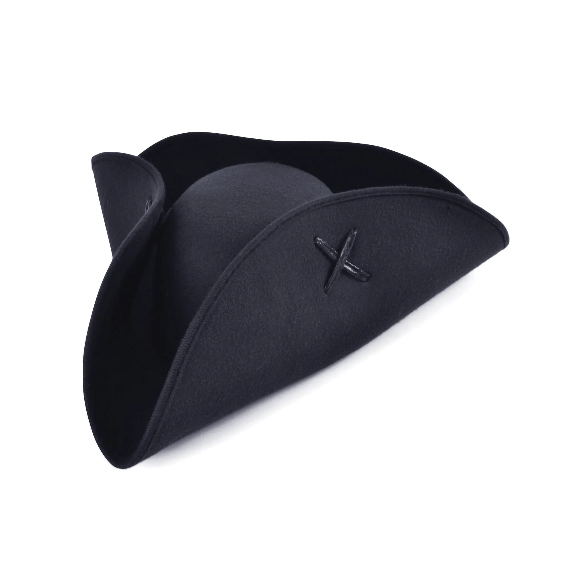 Pirate Tricorn Hat - Brown/Black