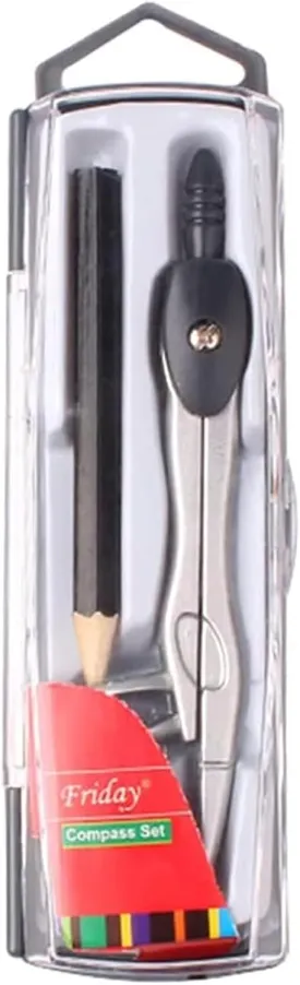 Professional Compass, Reusable Metal Compass for Home Schooling Maths Learning