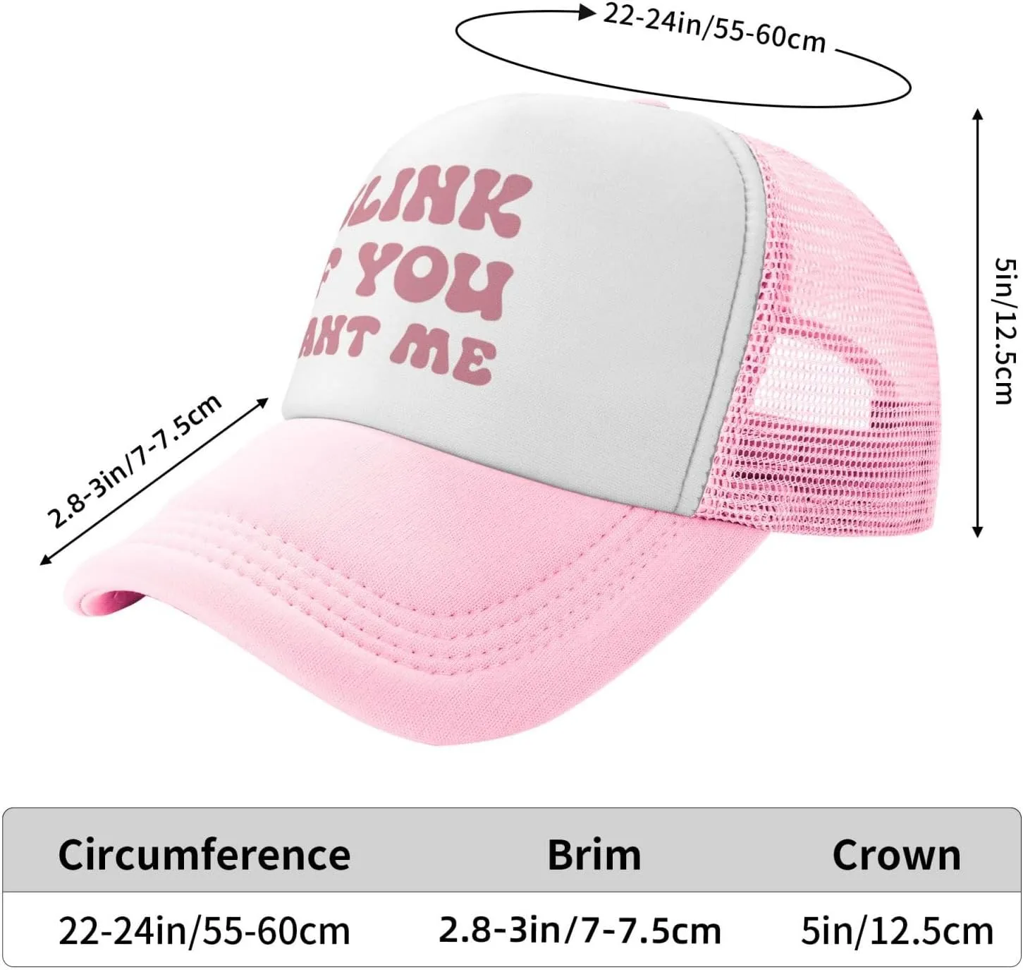 Put It On My Husband's Tab Drinking Trucker Hat - Funny Pink Trucker Hat for Women and Men