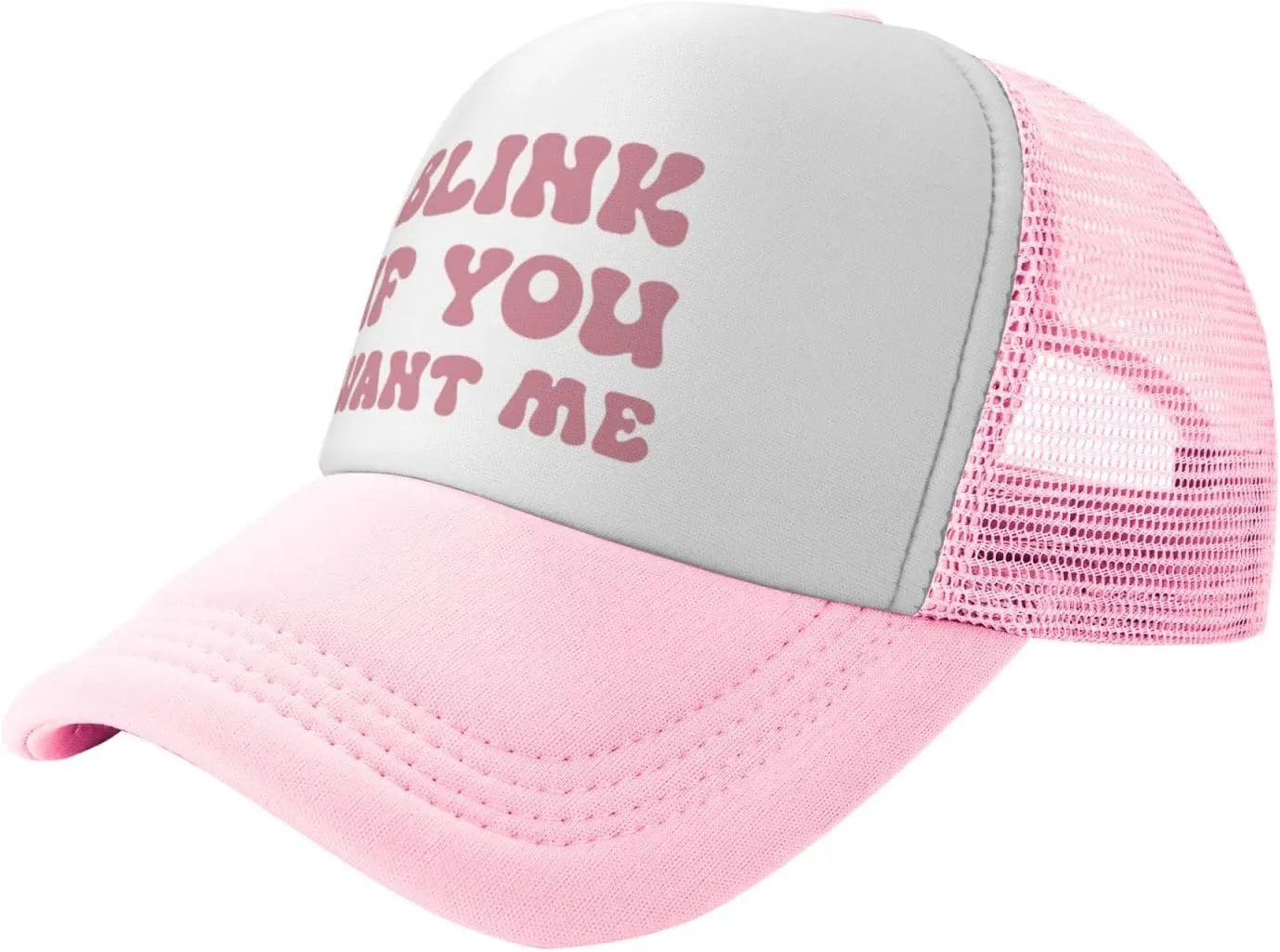 Put It On My Husband's Tab Drinking Trucker Hat - Funny Pink Trucker Hat for Women and Men
