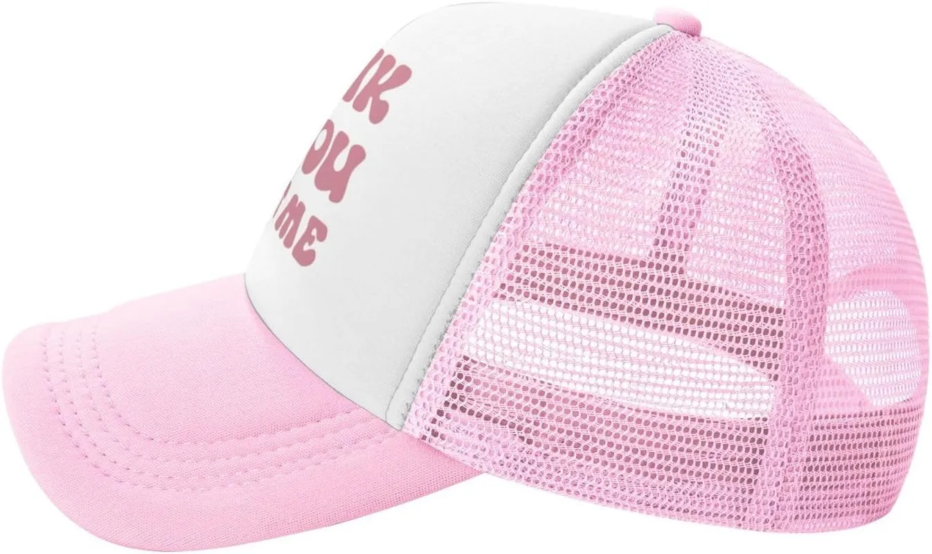 Put It On My Husband's Tab Drinking Trucker Hat - Funny Pink Trucker Hat for Women and Men