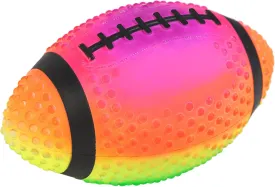 Regent Practice Football Neon Rainbow Colored 9" Spiked for gripping Control Made of Soft Rubber Inflatable Football Comes Pre Filled with Air Ready to use Great for The Pool or Playground
