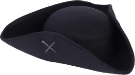 SandT Collection Pirate Hat for Adults Men and Women Tricorn Costume Hat