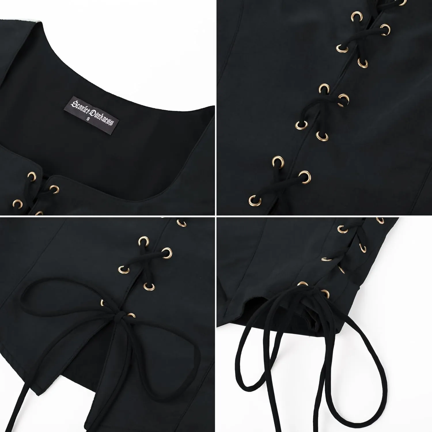 Scarlet Darkness Renaissance Vest for Women Lace Up Medieval Vest Pirate Costume