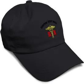 Soft Baseball Cap Rn Logo Embroidery Nurse Rn Twill Cotton Chaplain Cross Dad Hats for Men & Women