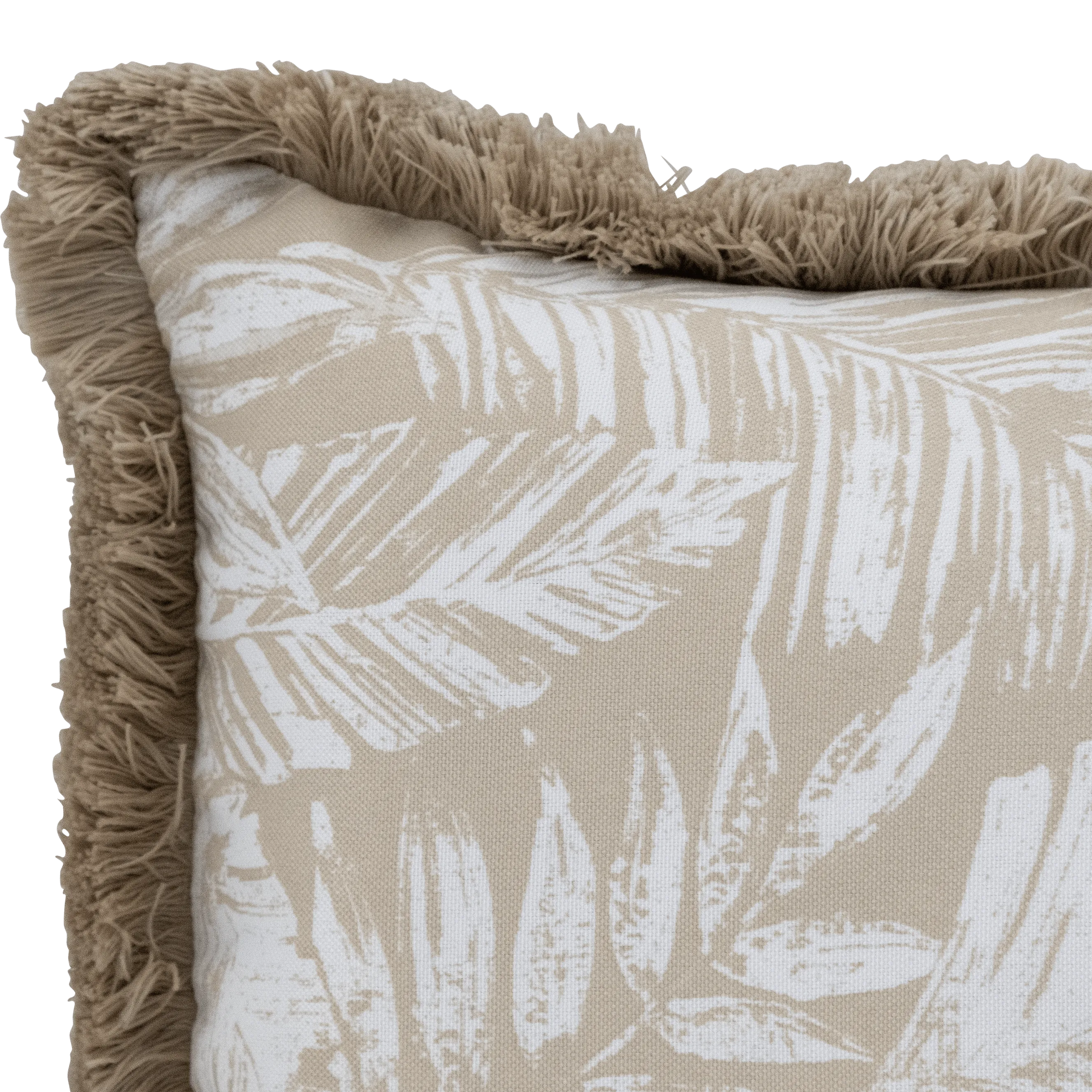 Tahiti Natural Escape - 30x50cm Fringed Outdoor Cushion