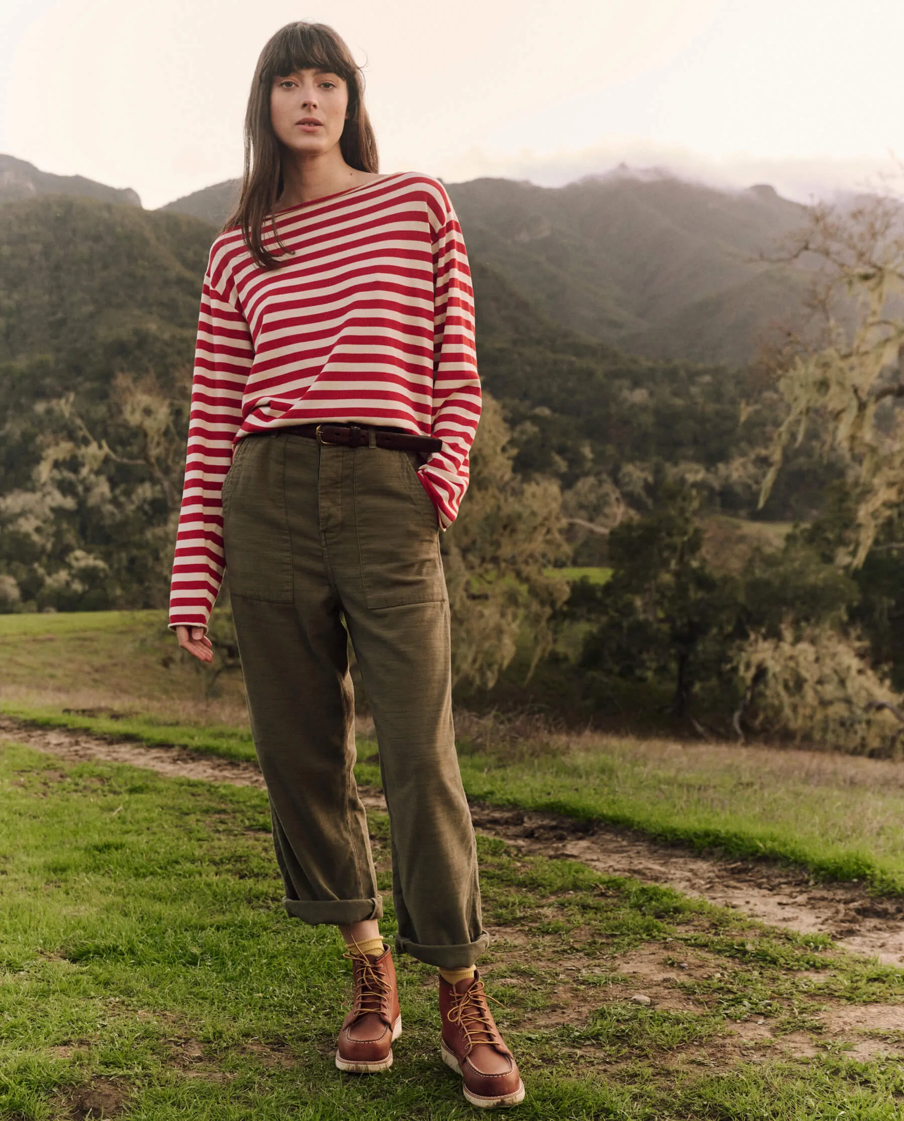 The Sailor Sweater. -- Maple Stripe