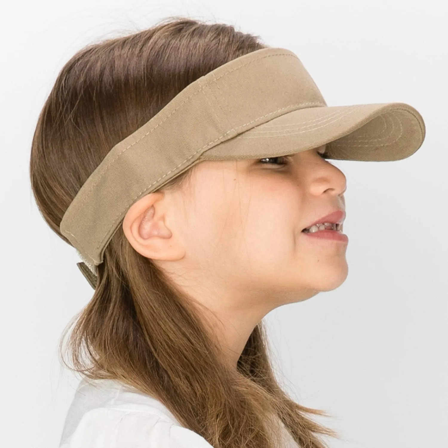 Trendy Apparel Shop Infant Size Adjustable Summer Visor Cap