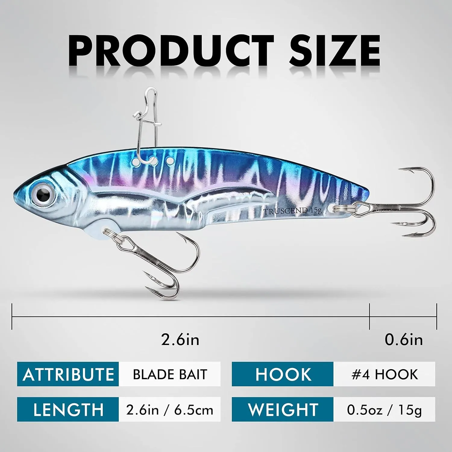 TRUSCEND Valuable Fishing Jigs of Captain's Favorite, Shiny Saltwater Spoons Perfect for Jigging, Slow Pitch Jig Catch More Fish, Durable and Well-Made Bass Salmon Tuna Fishing Lures with Sharp Hook