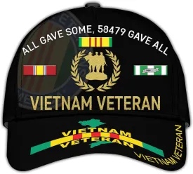 Vietnam Veteran Hats for Men All Gave Some Veterans Cap Proud US Veteran Dad Patriotic Hats Military Cap Gifts Vietnam Vets